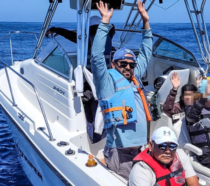 Embarcación interceptada por CBP con migrantes ilegales