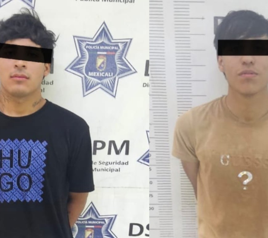 Detienen a dos adultos y cuatro menores por vandalizar motel y lesionar a un policía en Mexicali