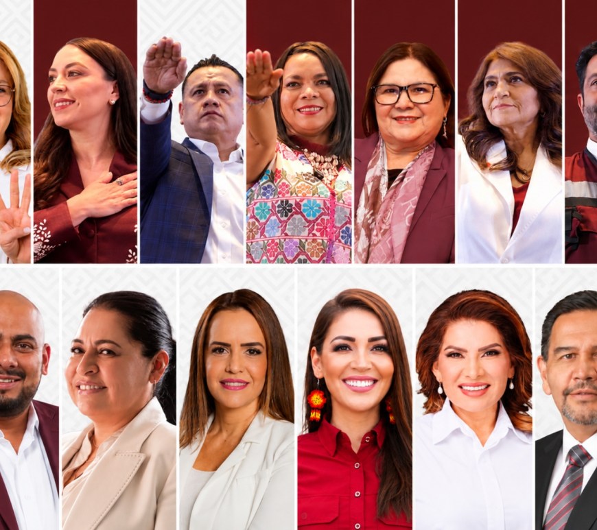 Morena perfila aspirantes a 17 gubernaturas rumbo a los comicios de 2027