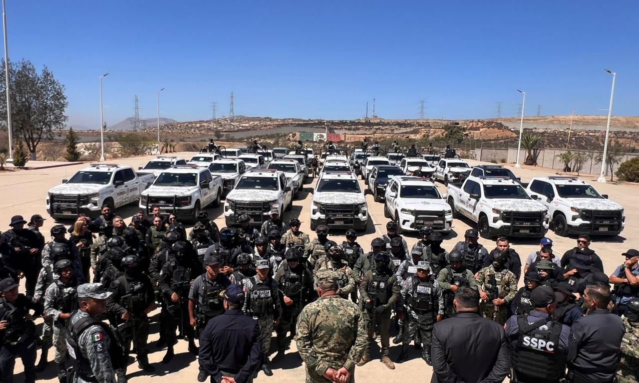 Despliegan operativo conjunto de seguridad en Tecate ante repunte delictivo