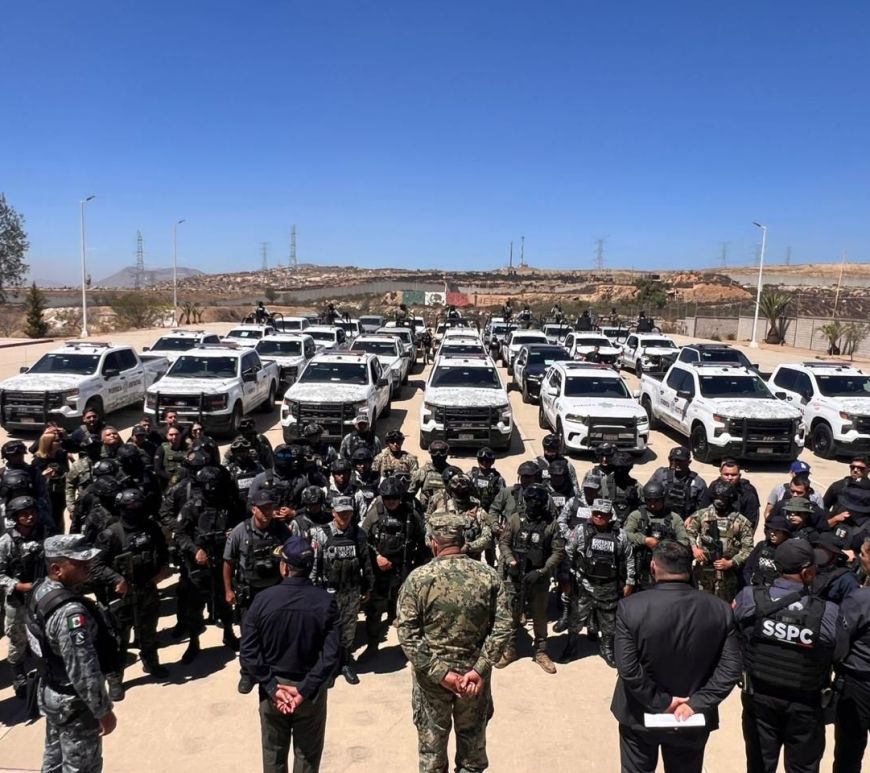 Despliegan operativo conjunto de seguridad en Tecate ante repunte delictivo