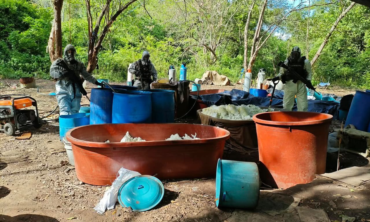 Desmantelan cuatro narcolaboratorios en Michoacán y Guerrero tras enfrentamiento armado