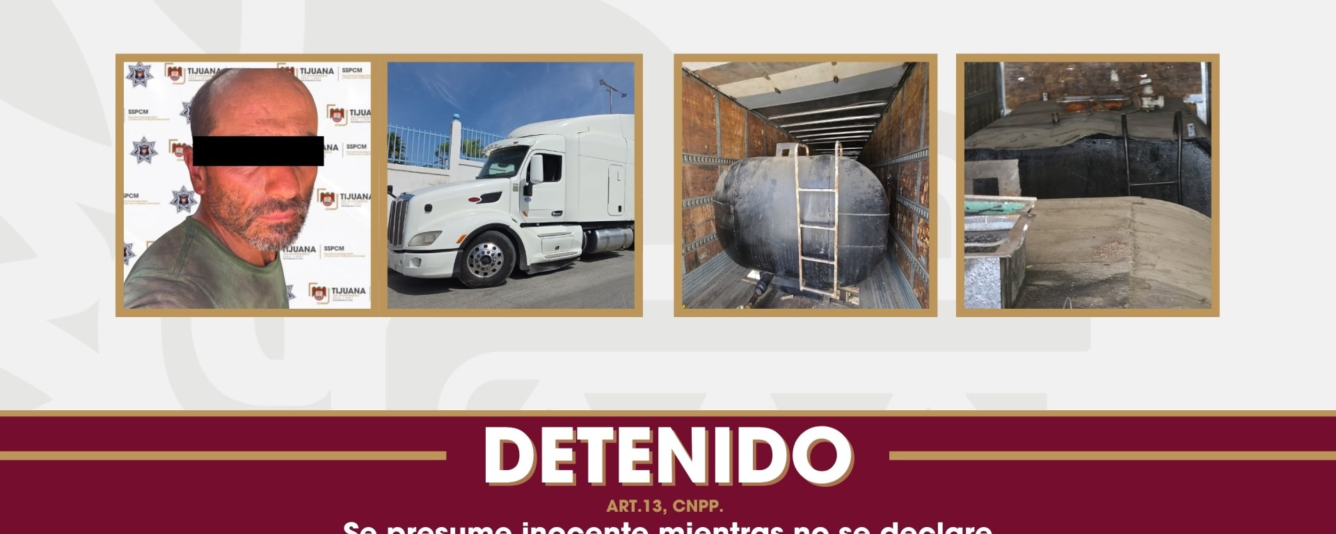 Aseguran tractocamión con 5 mil litros de presunto combustible ilícito en Tijuana; hay un detenido