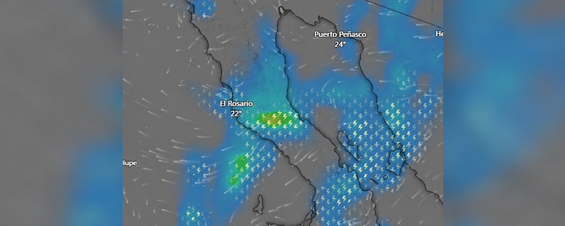 Pronostican fin de semana con lluvias fuertes y vientos de hasta 100 km/h en Baja California