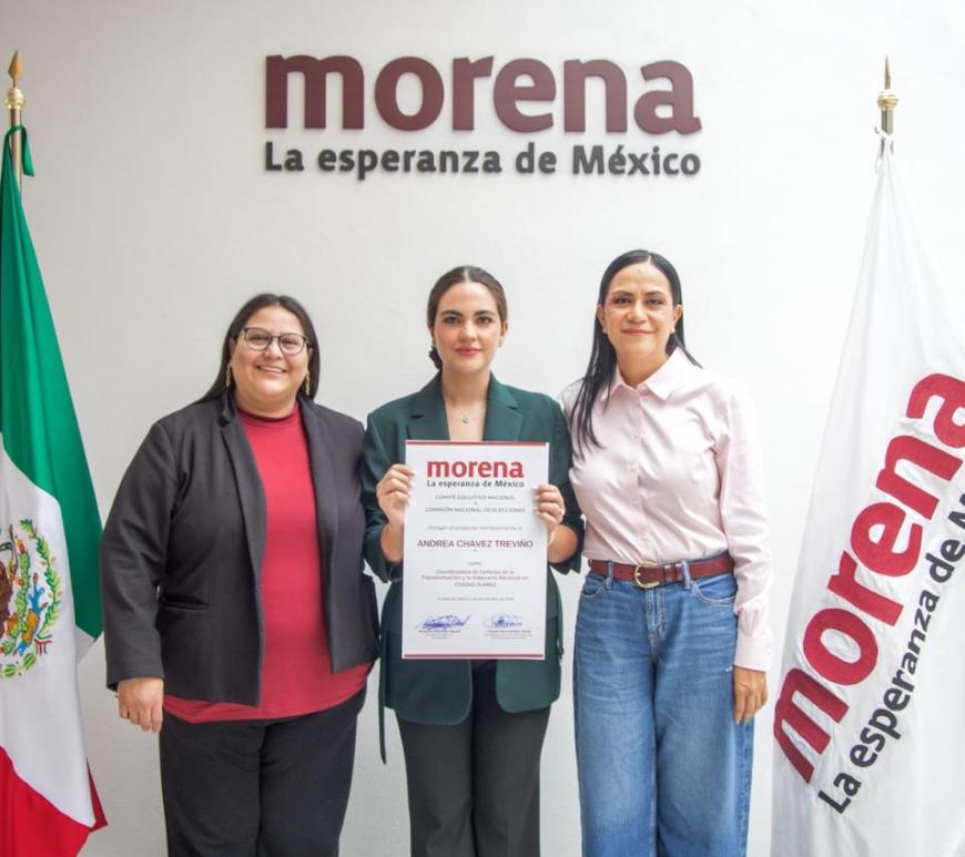 Designa Morena a la senadora Andrea Chávez como coordinadora política en Ciudad Juárez