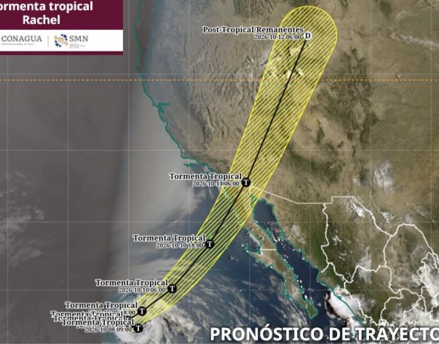 Pronostican fuertes lluvias y rachas de viento de hasta 140 km/h en Baja California este fin de semana
