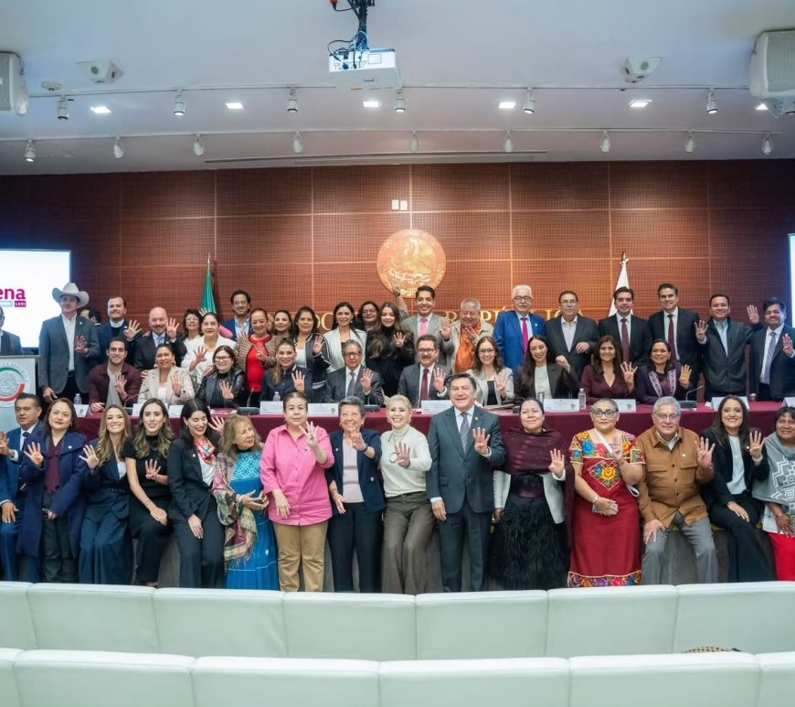 Liderazgos de Morena se reúnen en el Senado para alinear estructura territorial con coordinadores estatales
